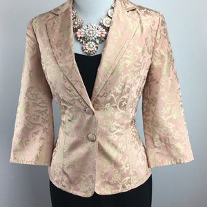 Banana Republic 6  satin rose gold blazer